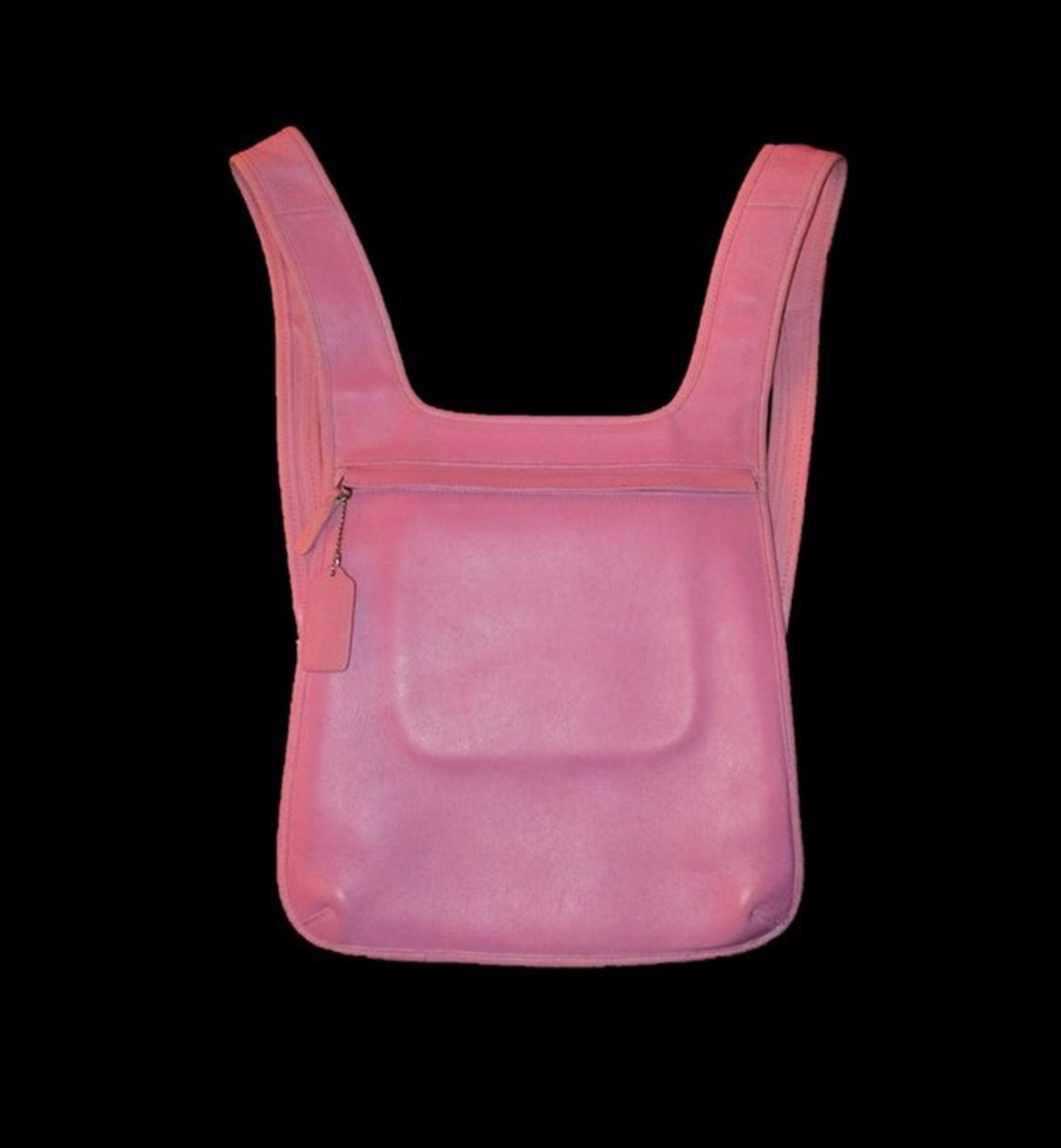 Vintage Coach Pink Leather Hippie Slim Backpack # 9405 Rare 