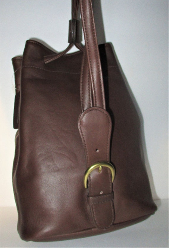 Vintage Coach Brown Color Leather CORNELIA Drawstring Small