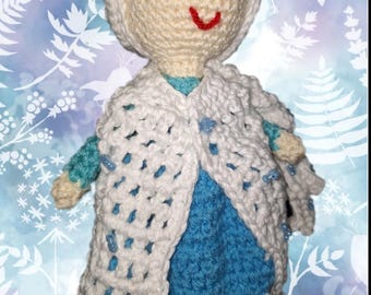 Elsa Disney Frozen Amigurumi-Crocheted Doll.Handmade.