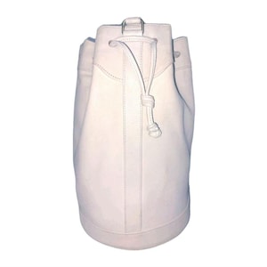 Bolso tipo cubo Coach Vintage de piel blanca, fabricado en EE. UU.