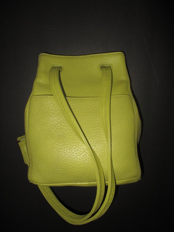 Vintage Coach Sonoma Lime Green Leather Shoulder B