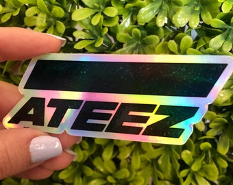 Holografische logosticker ATEEZ | Sterrenthema