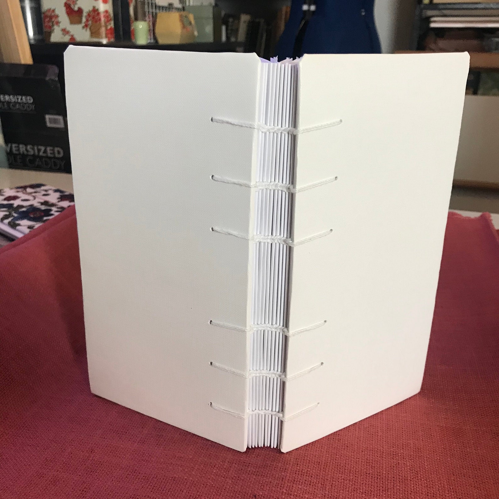 Upcycled flach legen alle weißen Notebook handgefertigt | Etsy