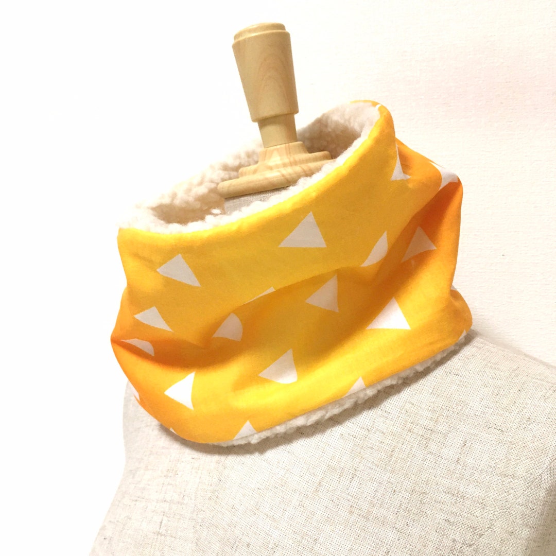 Yellow Neck Warmer Fake Fur Neck Warmer Reversible Snood Etsy