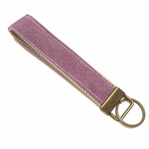 Wristlet Key Fob, Fabric Key Chain, Japanese kimono pattern Fabric key fob, wristlet, purple