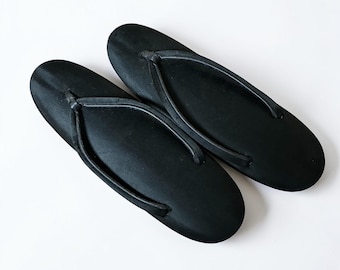 Japanische Sandalen für Kimono-Stil, Zori, für Frauen, schwarz