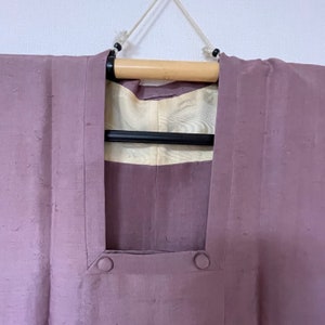 Kimonomantel, michiyuki, Vintage japanischer lila Haori Kimono, Kimonojacke, lila Seidenstrickjacke, pongee