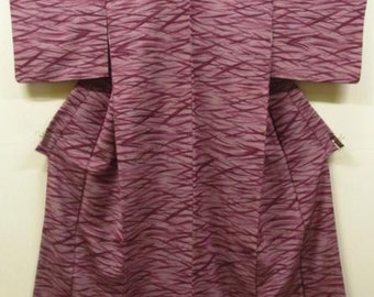 Kimono, lila Kimono, Kunstfaser Kimono Vintage Kimono, Komon, japanisches lila Kleid, komon, Japan Liebhaber