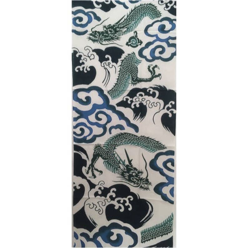tapestry Free shipping, art wrapping cloth Tenugui cotton fabric Japanese fabric blue dragon fabric
