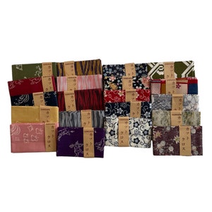 set of 20 Japanese cotton fabric, japanese tradhitional pattern fabric,carp fabric, DIY fabric, patchwork,  50cm x 54cm, #01