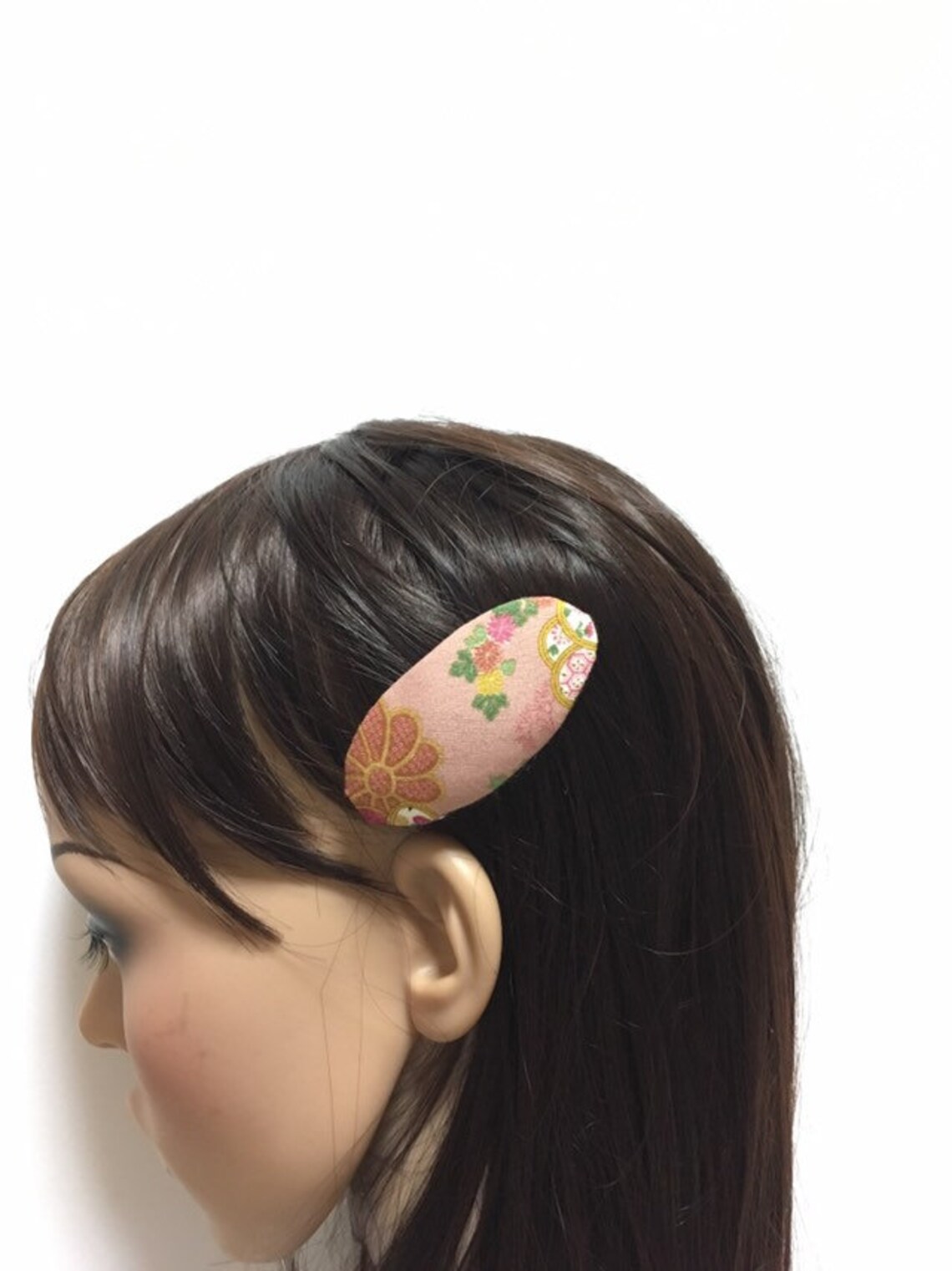 Floral pattern hair clip Japanese Kimono floral pattern Etsy