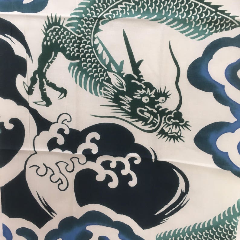 tapestry Free shipping, art wrapping cloth Tenugui cotton fabric Japanese fabric blue dragon fabric