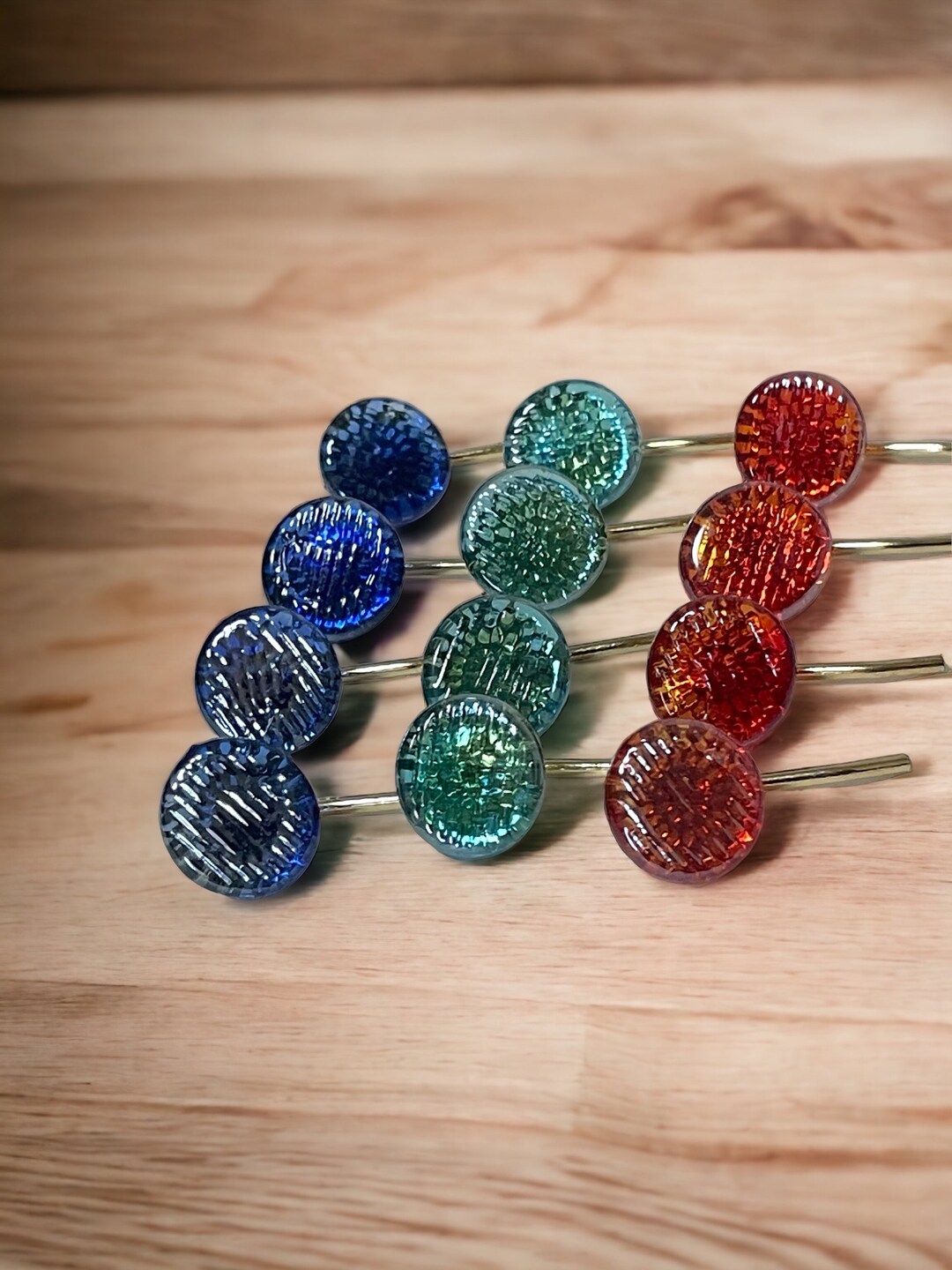 Set of 12 Japanese Glass Hair Pin, Japanese Gift, Small Kanzashi, Hair