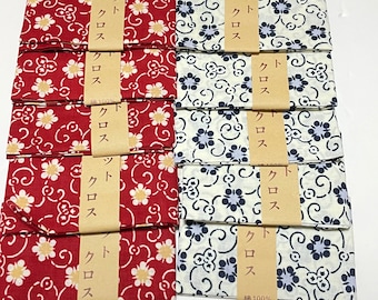 Set of 10 Japanese fabric, , 50cm x 54cm, Japanese cotton fabric, ume, floral fabric, DIY fabric, patchwork, #5