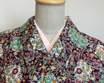 Kimono, Lila Kimono, japanischer Stil, Kunstfaser Kimono Vintage Kimono, Komon, Japanisches Lila Kleid, Komon,