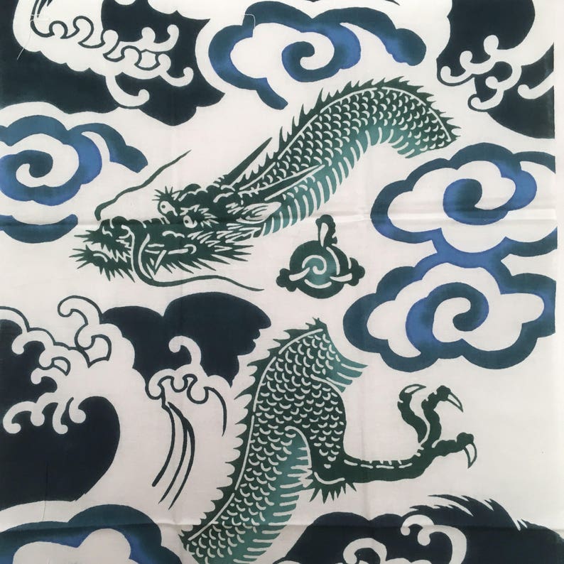 tapestry Free shipping, art wrapping cloth Tenugui cotton fabric Japanese fabric blue dragon fabric