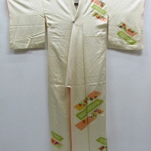 kimono, Vintage Kimono, Flower pattern kimono, silk komon, Silk Japanese dress,