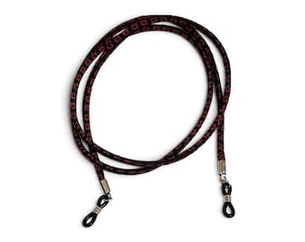 Eyeglass chain, Japanese chirimen unisex eyeglass cord, men's eyeglass chain, Japanese fabric cord, kimono kanoko pattern