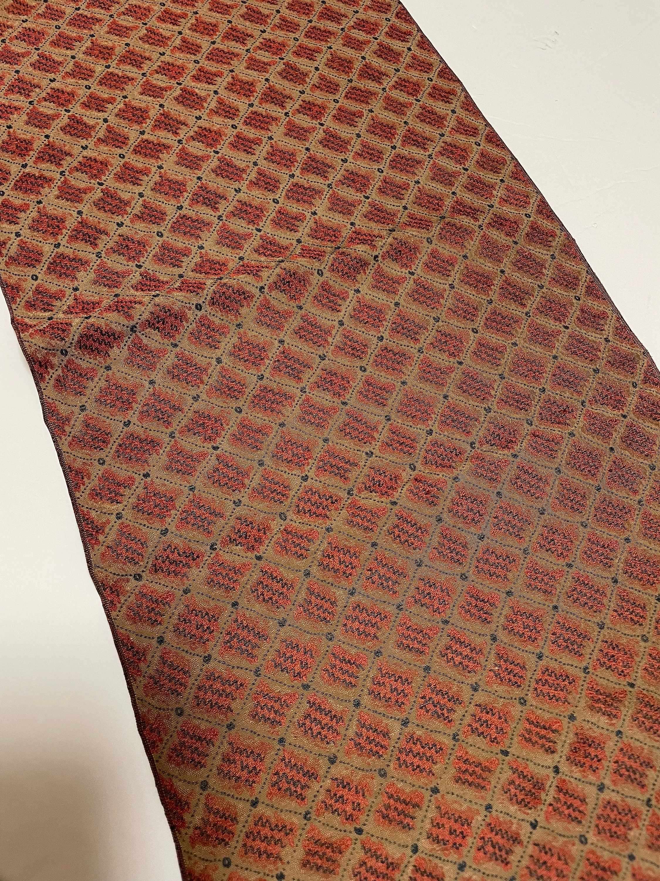 Silk Obi Fabric Bolt, Silk Bolt, Kimono Belt Fabric, Brown Silk Obi Fabric Bolt, Silk Bolt, Kimono Belt Fabric, Brown