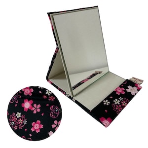 sminkspegel, mönster, sminkspegel, körsbärsblom