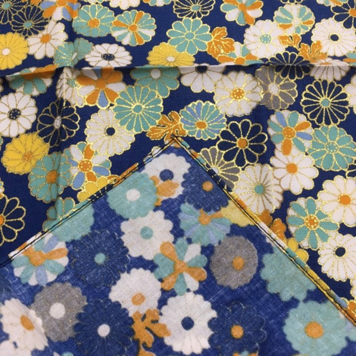 Tenugui japanese fabric wrapping cloth Japanese cotton blue Etsy