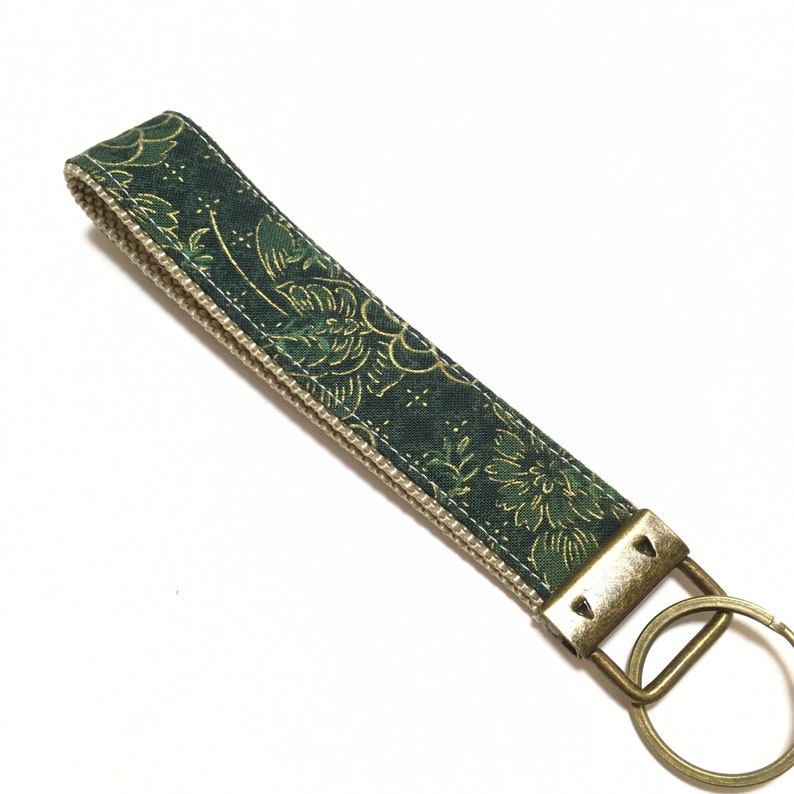 gift for her wristlet Japanese kimono pattern Fabric key fob Fabric Key Chain Wristlet Key Fob flower