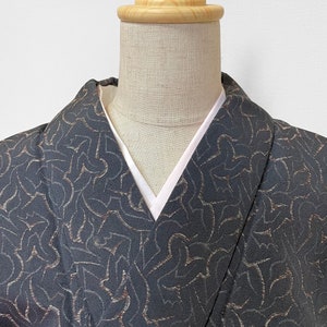 kimono, Vintage Kimono, Japanese silk kimono, Komon, Japanese Dress, gray kimono, geometric pattern