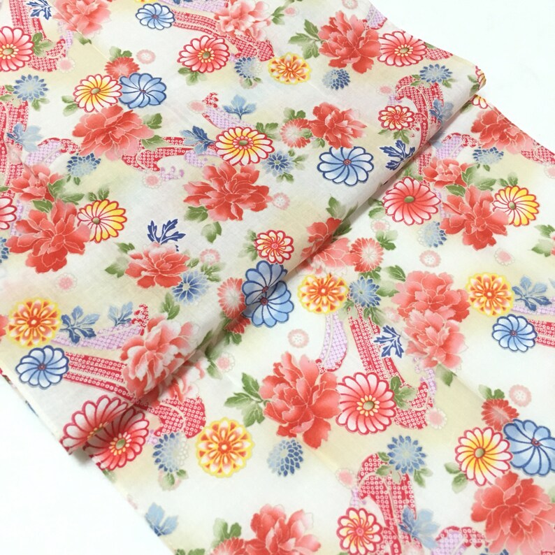 Tenugui Japanese floral fabric wrapping cloth Japanese Etsy
