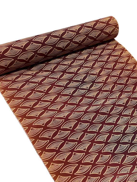 kimono bolt, Kimono  bolt for kimono coat, Japanese fabric 8m, dead stock, Japanese silk fabric, brown fabric, synthetic fabric