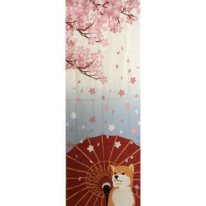 Tenugui, spring, shiba dog fabric, wrapping cloth, Japanese fabric, cotton fabric, tapestry, kawaii shiba inu, image 4