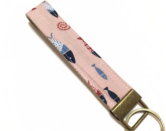 Japanische Schlüsselanhänger, Stoff Schlüsselanhänger, Fisch Muster Stoff Schlüsselanhänger, Armband, Armband, Armband, Schlüsselanhänger