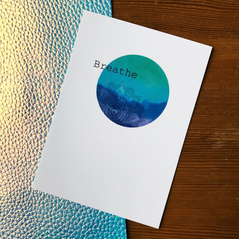 Zen Set-Grafik-Postkarte. Zen-Karte. Achtsamkeit Samität | Etsy