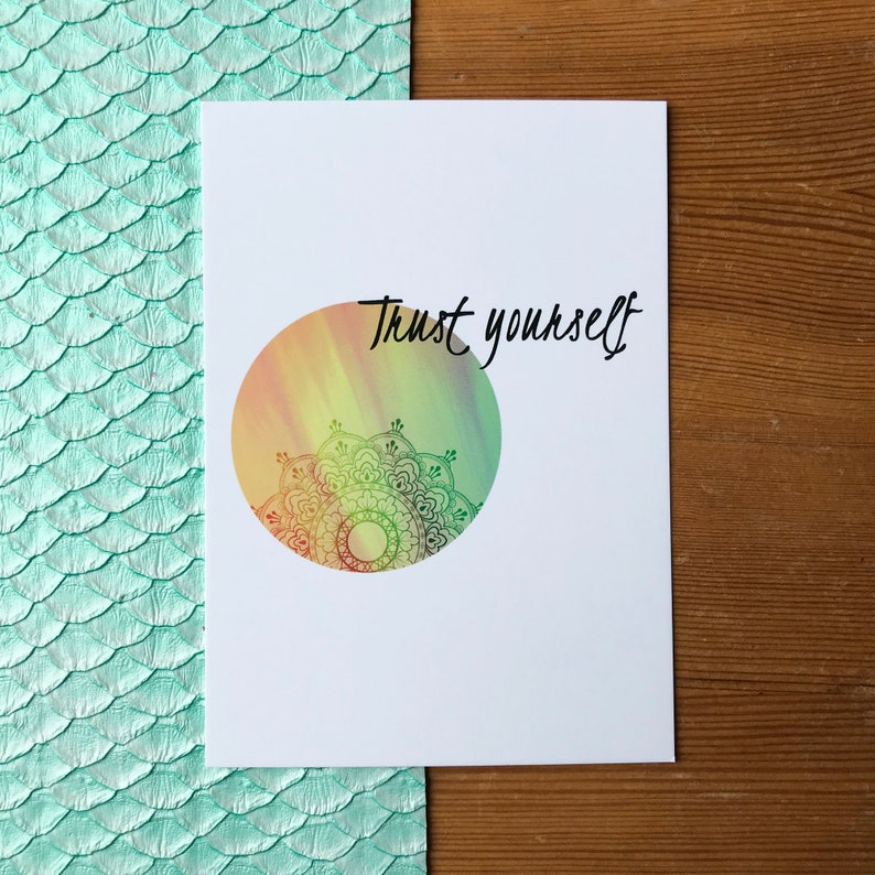 Zen Set-Grafik-Postkarte. Zen-Karte. Achtsamkeit Samität | Etsy