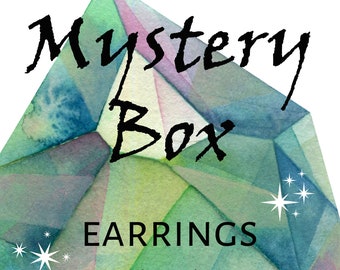 Mystery Bag Earrings - this mystery box is a surprise with only earrings. Worth at least 35 euro. Suprise yourself or somebody else