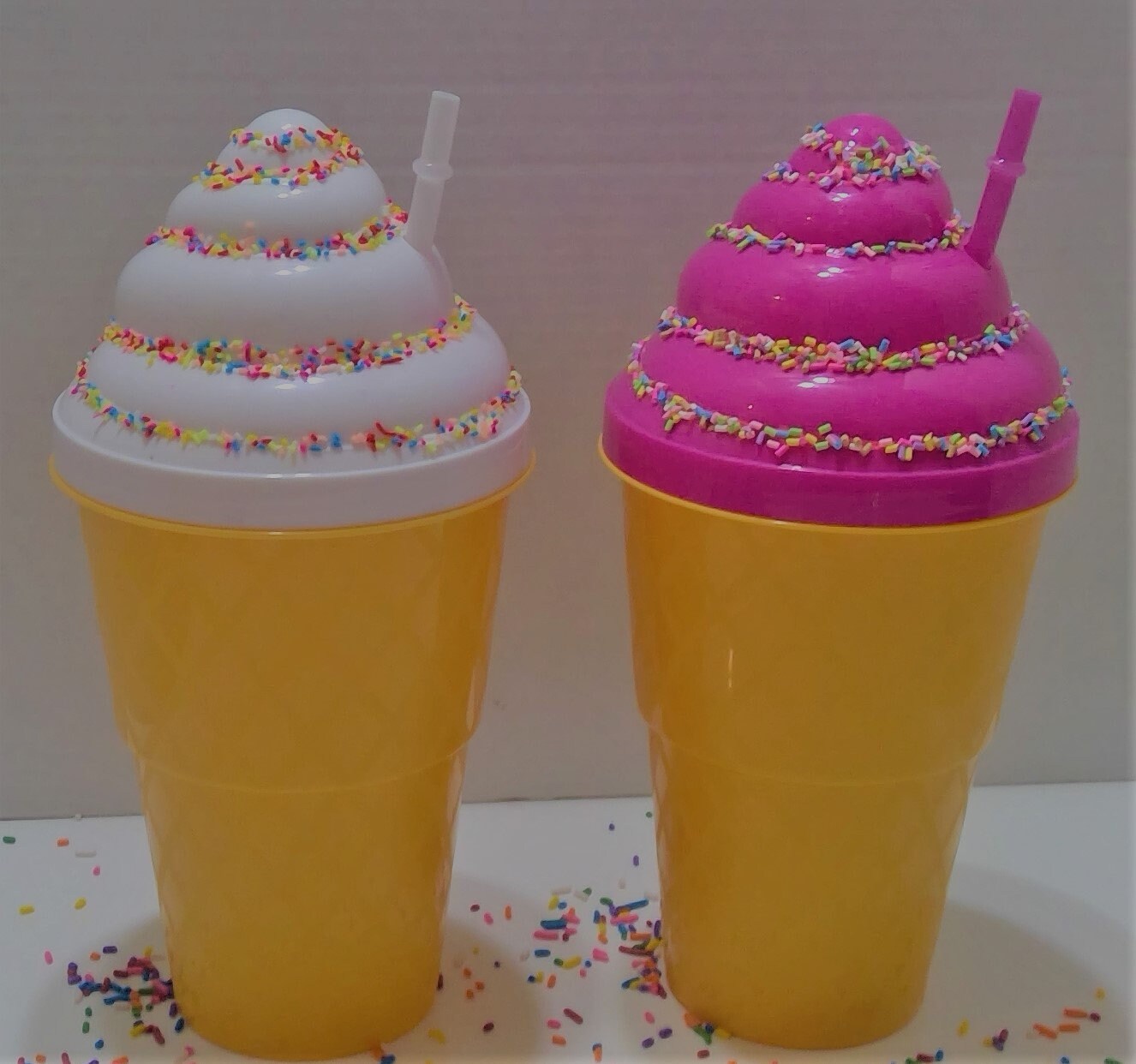 Giant Ice Cream Tumbler with Straw Ice Cream Drinking Cups Etsy