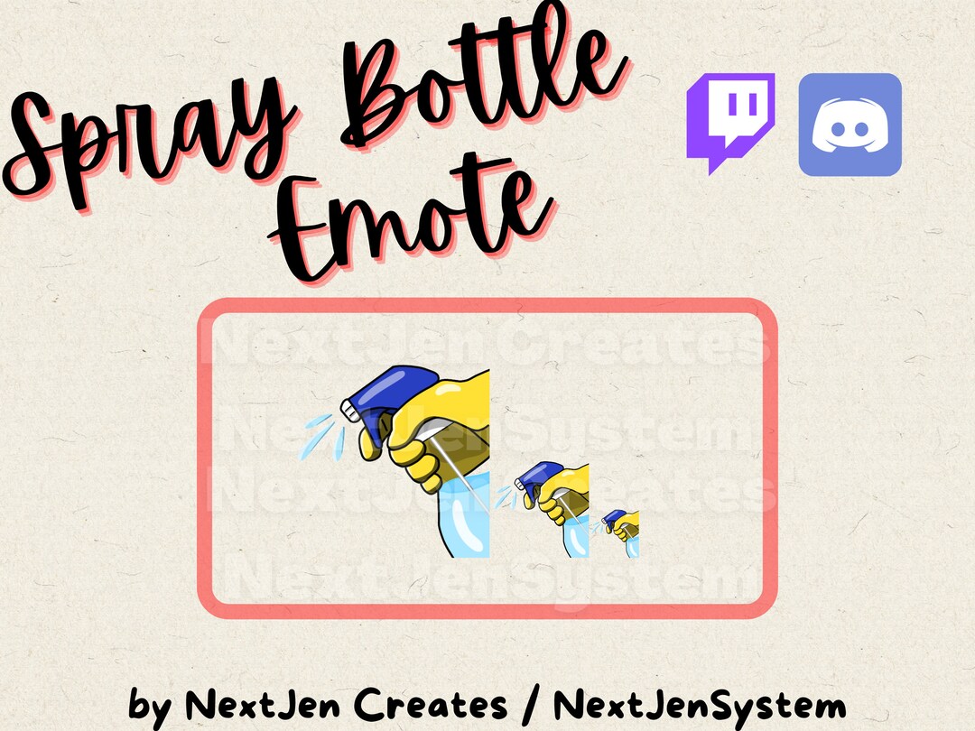 Spray Bottle Emote for Twitch and Discord Bad Chat Etsy