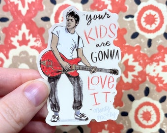 Marty McFly Waterproof Sticker, Back to the Future Movie Art