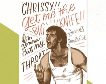 Nicolas Cage Poster, Moonstruck Movie Poster, Nicolas Cage Fan Gift, Chrissy Get me the Big Knife, Johnny Camararie