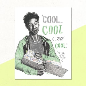 Danny Pudi Kunst, Abed Nadir Community Zitat Druck, Cool Cool Cool, TV-Show-Kunst