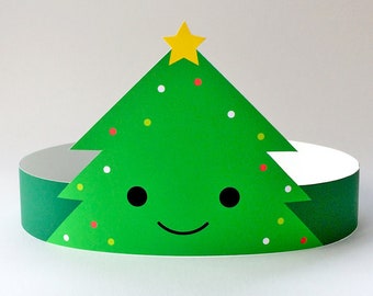 Christmas Party Headband/Hat, Christmas Paper Crowns Printable, Christmas Party Props for Photo Booth, Christmas Mask/Costume or Tree Topper