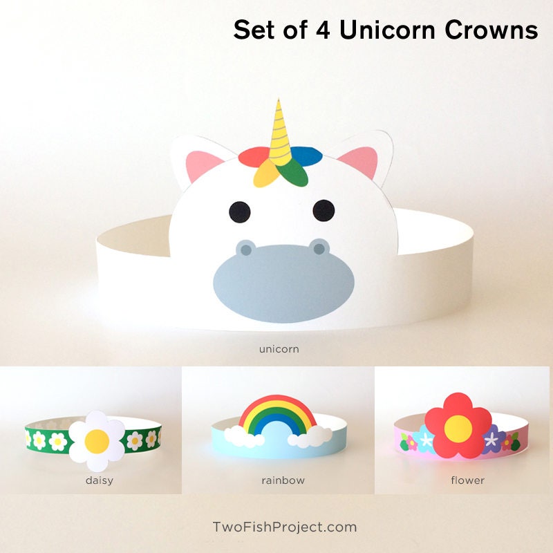 rainbow and unicorn birthday party hatheadbandcrown