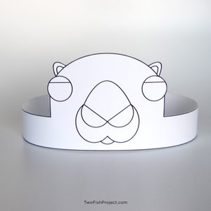 Corona di carta color cammello Me, Costume per bambini Natale/Natività, Maschera faccia cammello stampabile/Fascia, Forniture per cappelli per feste di compleanno divertenti