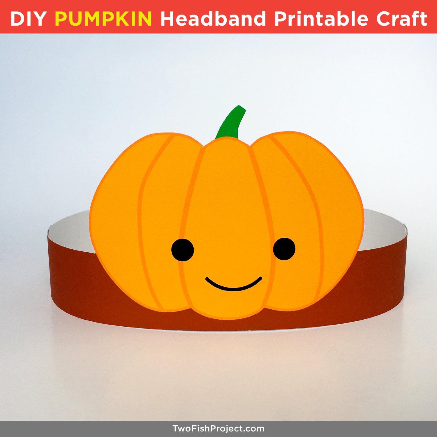 Harvest Pumpkin Paper Crown DIY Kids Halloween Costume