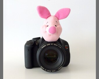 Photography Gifts, Photographer Gift, Gift for New Mom, Photo Props for Kids/Children Photography, Camera Lens Buddy Animal, Pink Pig Piglet