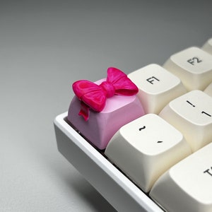 Różowa kokardka Artisan Keycap do przełączników klawiatury mechanicznej MX Style