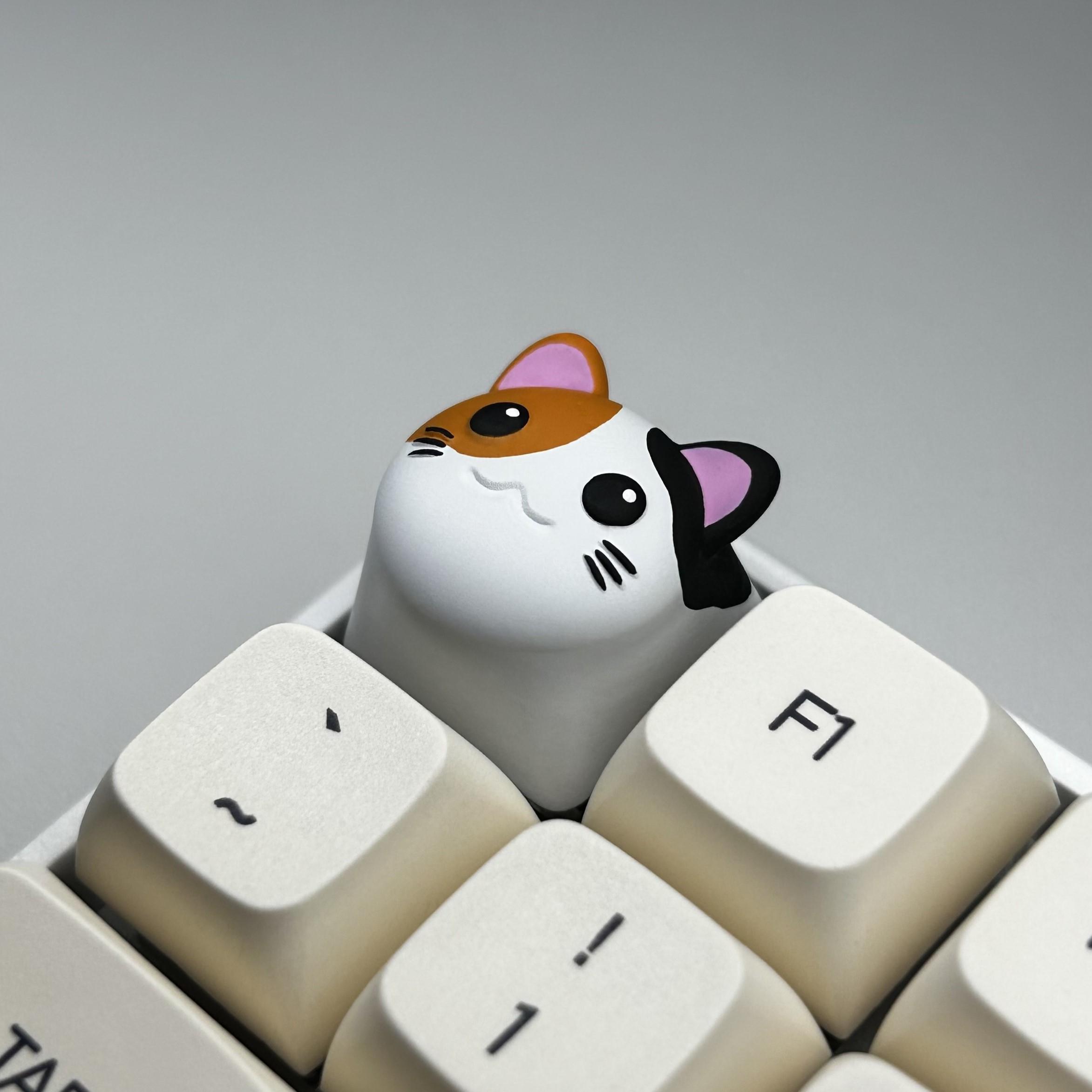 Handgefertigte ESC-Tastenkappe In Katzenform – Aus Kunstharz, Kawaii Design, Für Mechanische Tastaturen