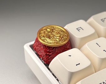 Dragon Medallion Artisan-tangentbord för mekaniska tangentbord i MX-stil