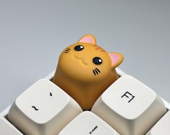 Orange Cat Artisan Keycap for MX Style Mechanical Keyboard Switches