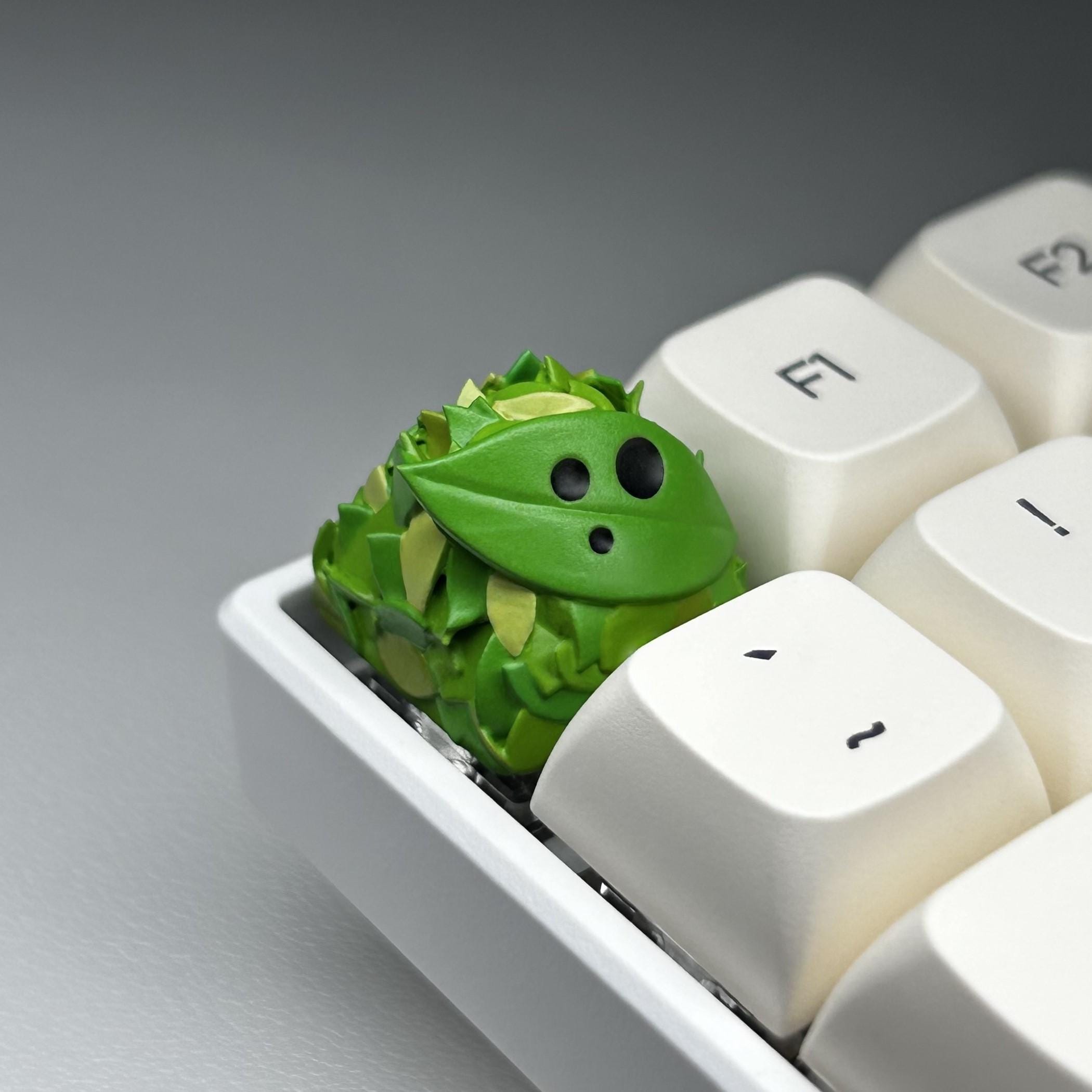 Artisan keycap 2個セット Green Leaf Pile Artisan Keycap for MX Style Mechanical Keyboard