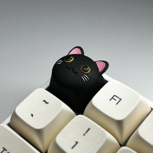 MX スタイル メカニカル キーボード スイッチ用かわいい猫顔の職人キーキャップ